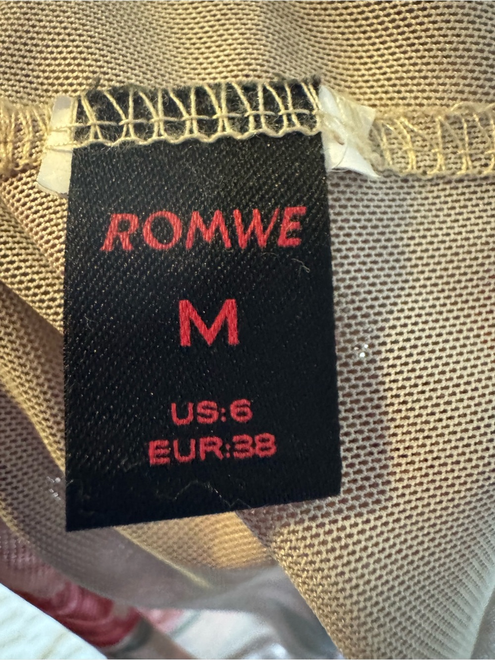Romwe Floral Print Sheer Mesh Crop Top Tie Front Bell Sleeve Size Medium Y2K - Picture 5 of 5